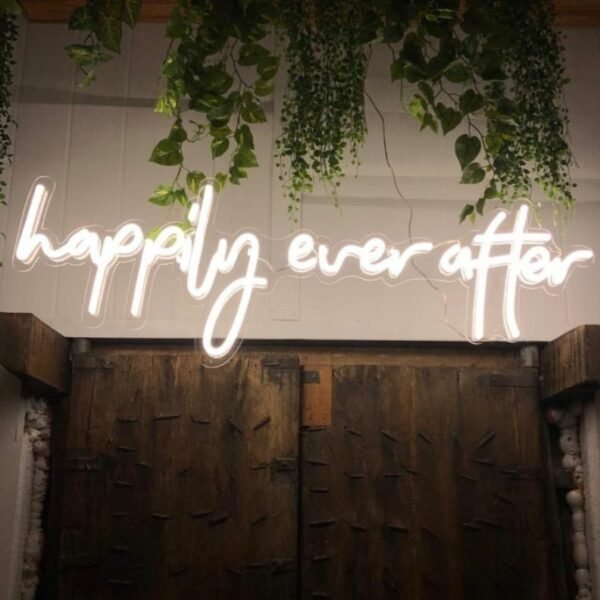 happily ever after neon sign