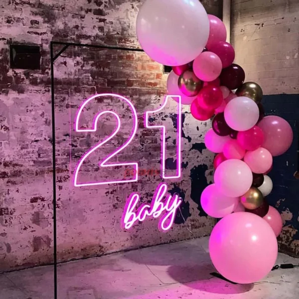 21 baby neon sign