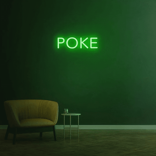 poke neon sign