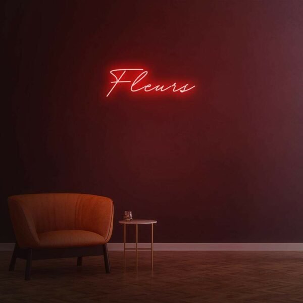 fleurs neon sign