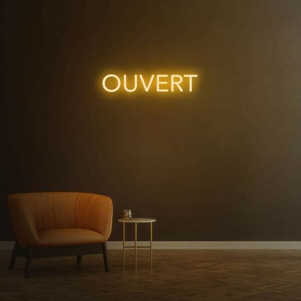 ouvert neon sign