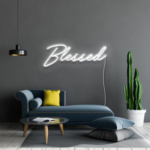 blessed neon sign